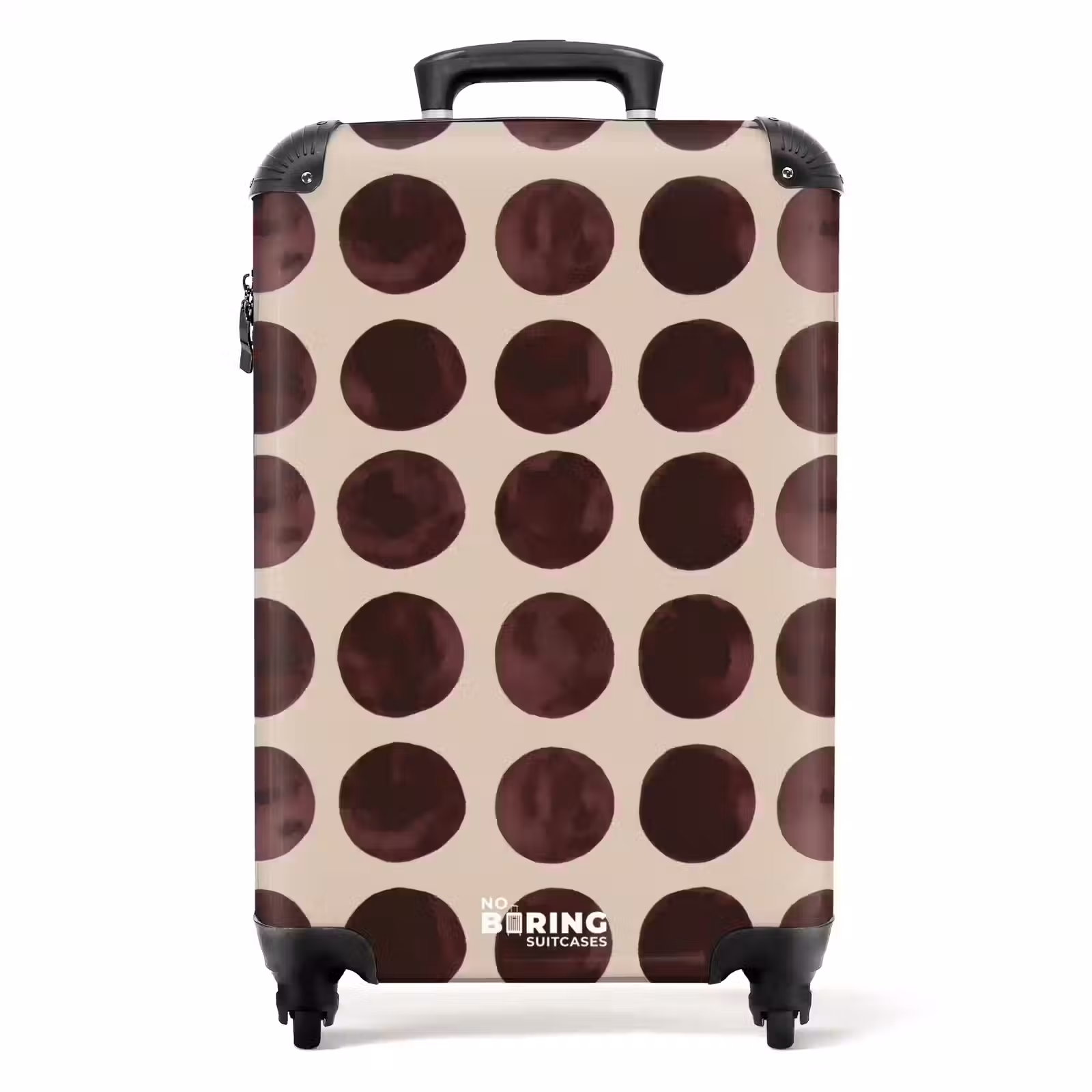 Koffer - Polka dots - Muster - Braun — 1