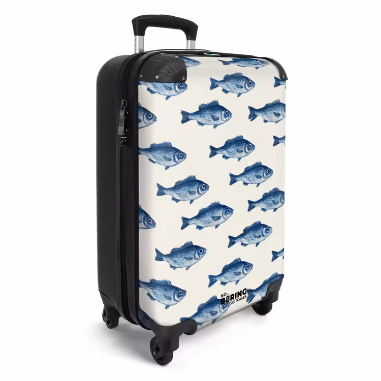 Koffer - Fisch - Muster - Blau — 2