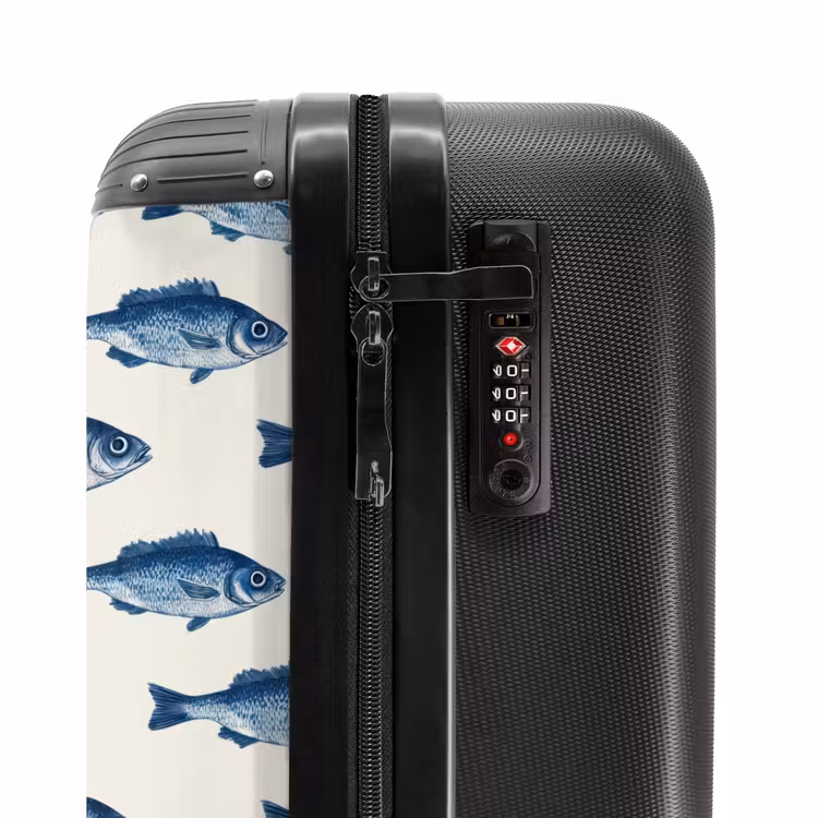 Koffer - Fisch - Muster - Blau — 6