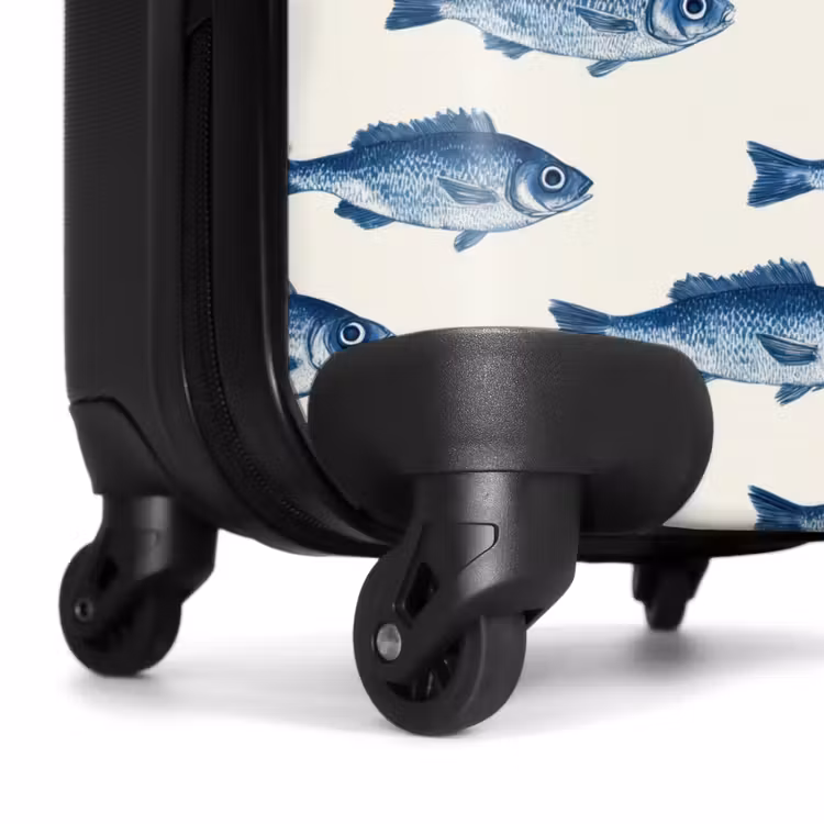 Koffer - Fisch - Muster - Blau — 7
