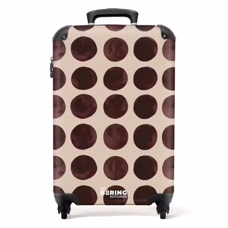 Koffer - Polka dots - Muster - Braun — 1