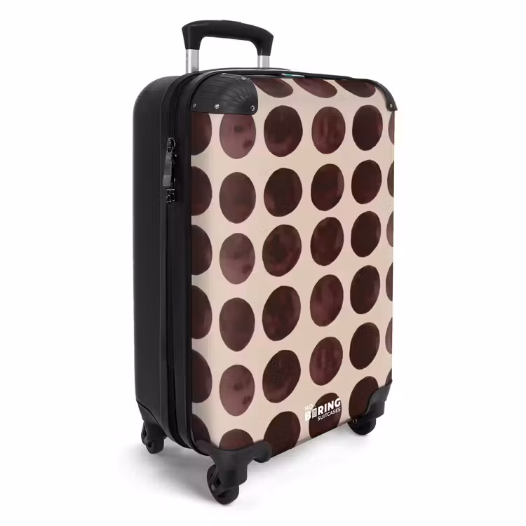 Koffer - Polka dots - Muster - Braun — 2