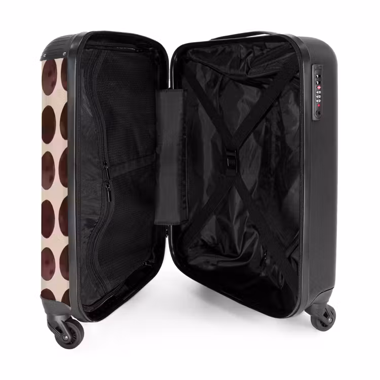 Koffer - Polka dots - Muster - Braun — 5