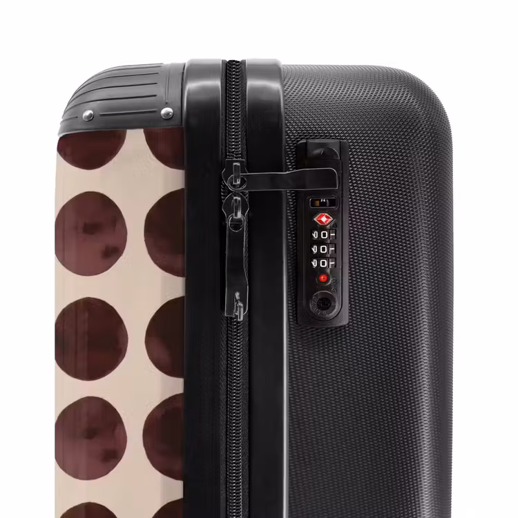Koffer - Polka dots - Muster - Braun — 6