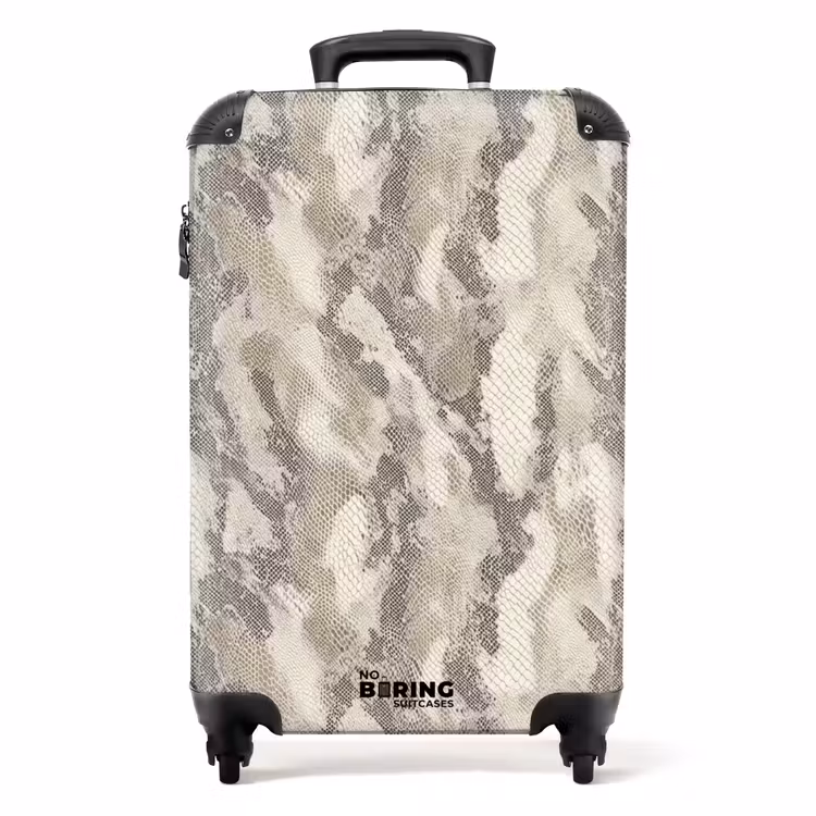 Koffer - Schlange - Muster - Taupe — 1