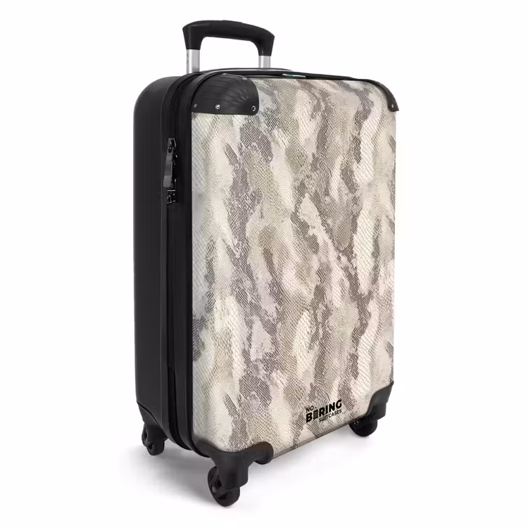 Koffer - Schlange - Muster - Taupe — 2