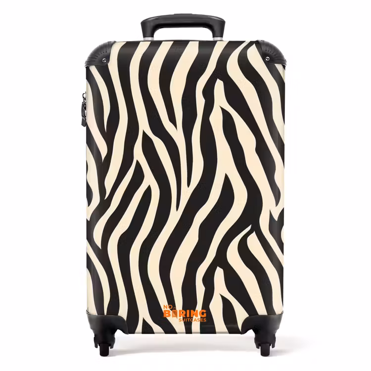Koffer - Zebra - Druck - Klassisch - Schwarz — 1