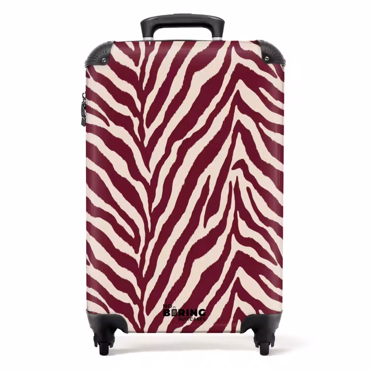 Koffer - Zebra - Motiv - Bordeaux - Rot — 1