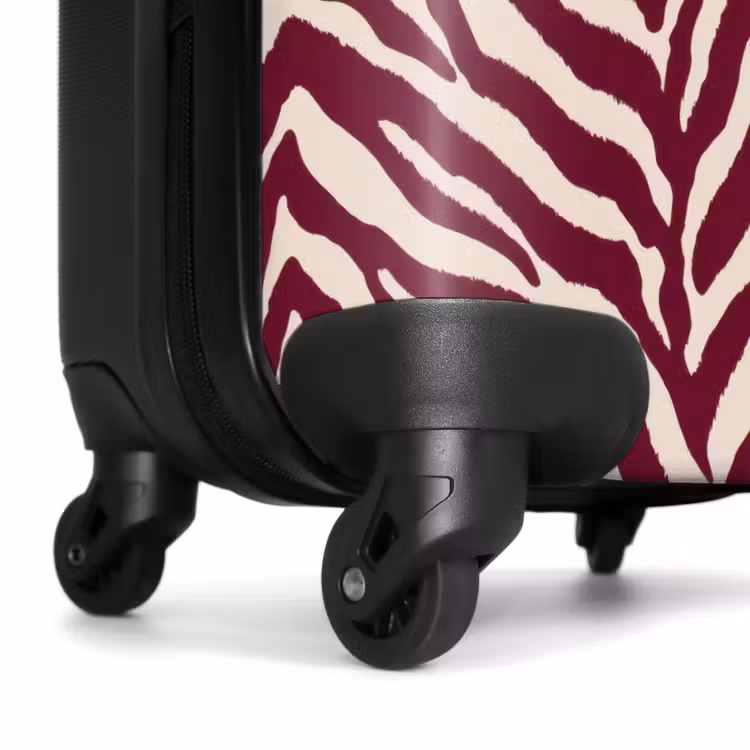 Koffer - Zebra - Motiv - Bordeaux - Rot — 7