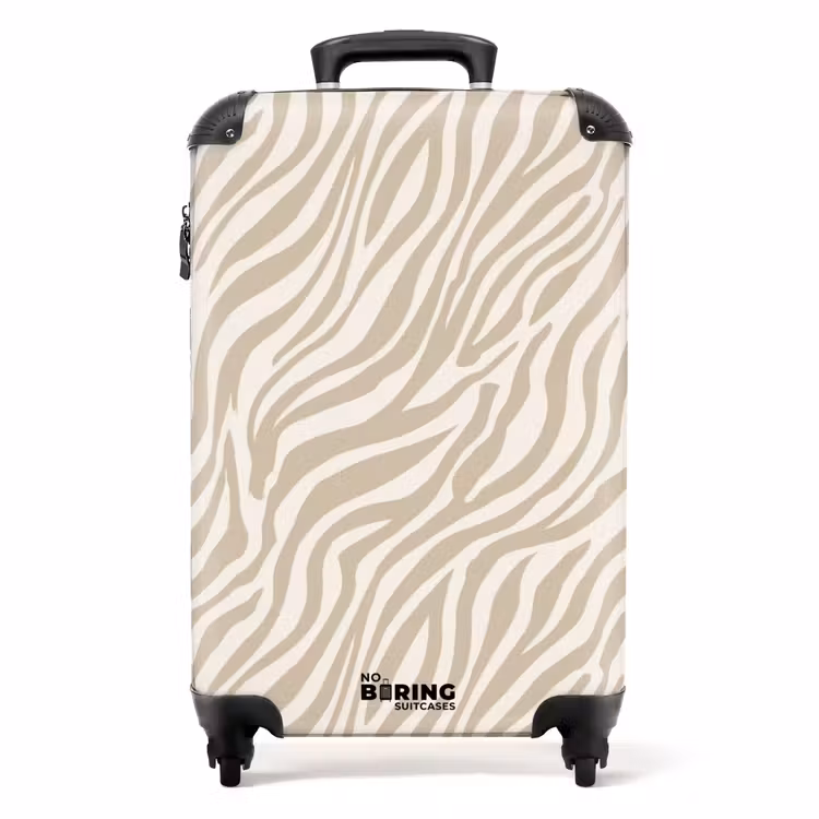 Koffer - Zebra - Muster - Beige — 1