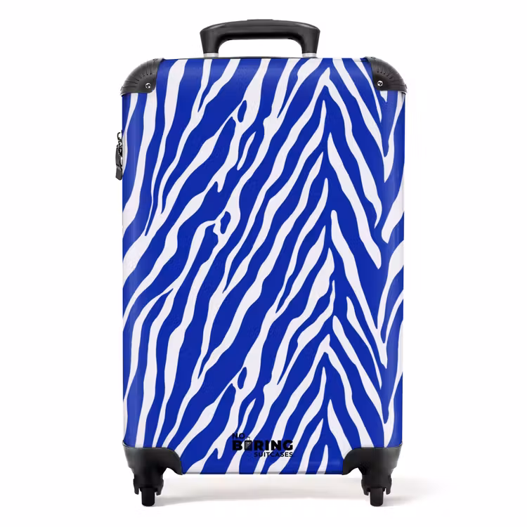 Koffer - Zebra - Muster - Kobalt - Blau — 1