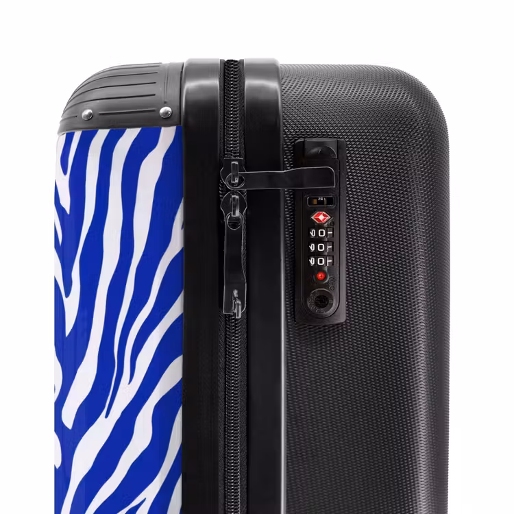 Koffer - Zebra - Muster - Kobalt - Blau — 6