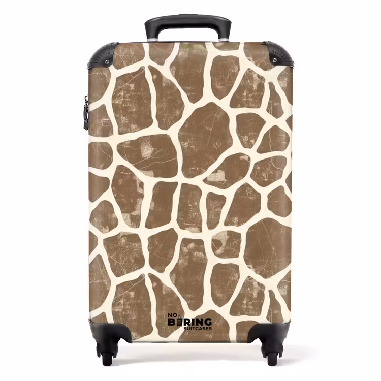 Koffer - Giraffe - Muster - Beige - Braun — 1