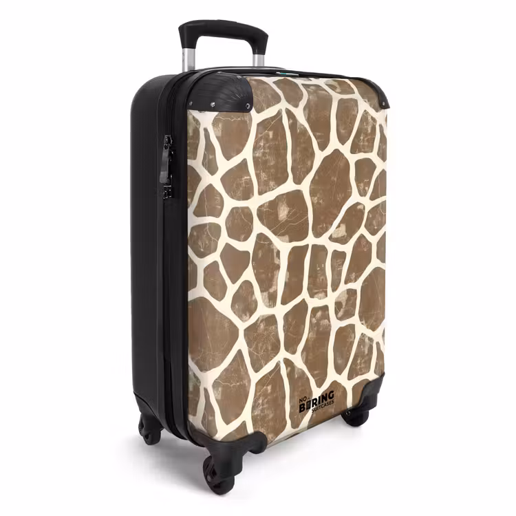 Koffer - Giraffe - Muster - Beige - Braun — 2