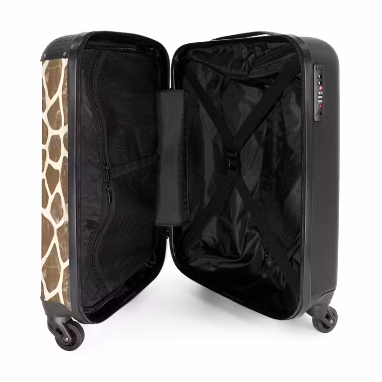 Koffer - Giraffe - Muster - Beige - Braun — 5