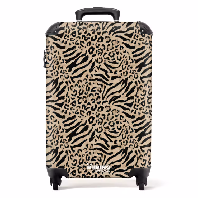 Koffer - Giraffe - Zebra - Motiv - Braun — 1