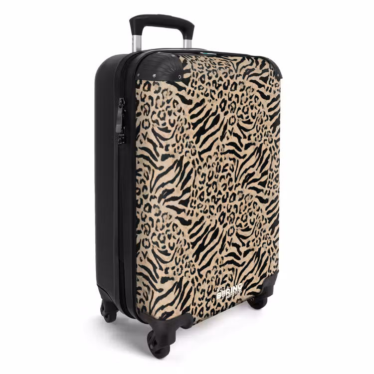 Koffer - Giraffe - Zebra - Motiv - Braun — 2