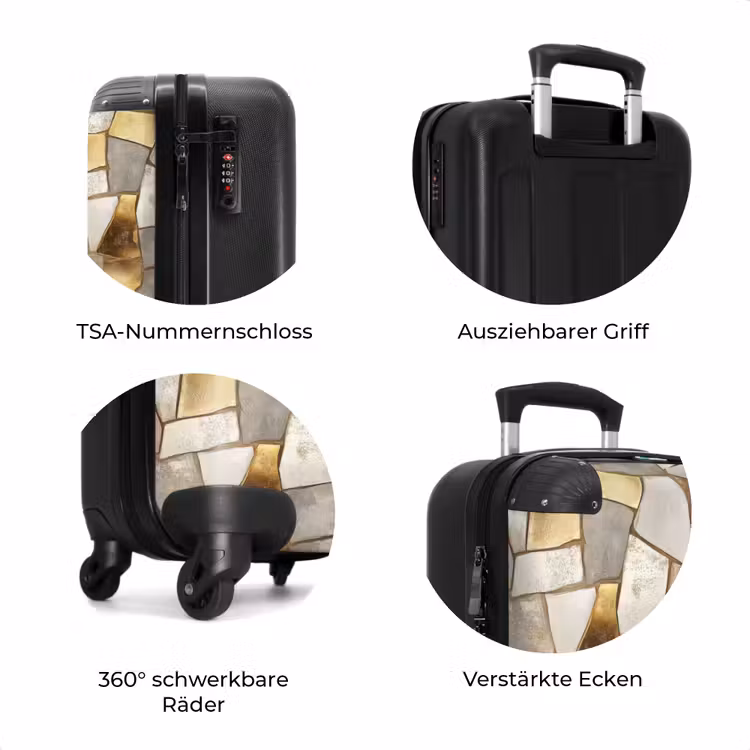 Koffer - Mosaik - Marmor - Gold — 8