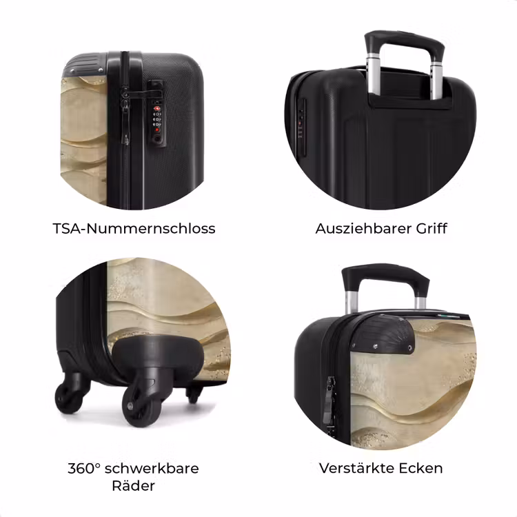 Koffer - Wellen - Muster - Gold — 8