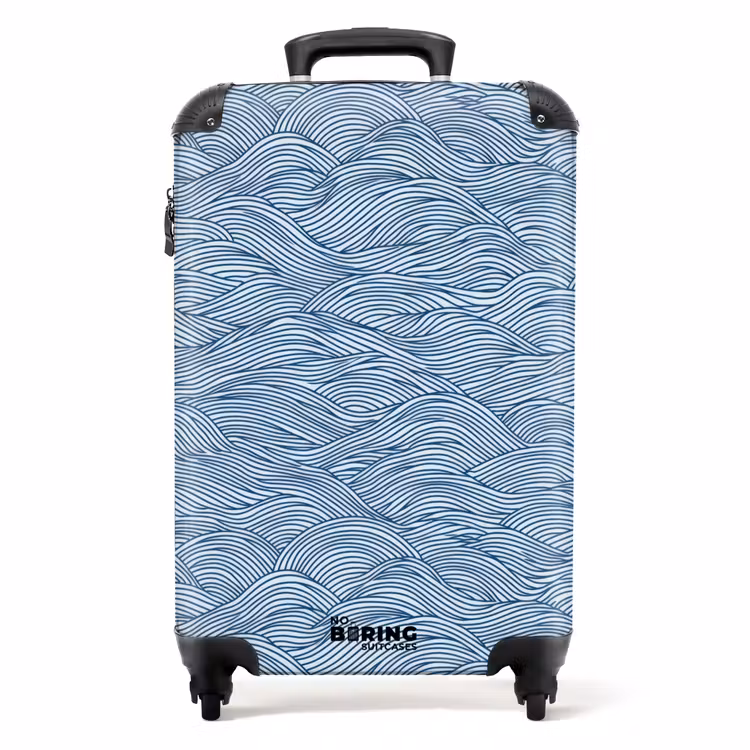 Koffer - Wellen - Rhythmisch - Blau — 1