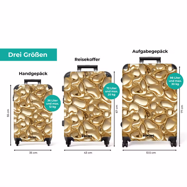 Koffer - Abstrakt - Modern - Gold — 3
