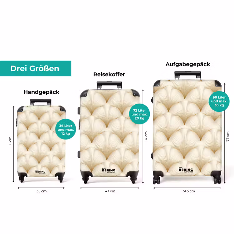 Koffer - Fächer - Motiv - Gold — 3