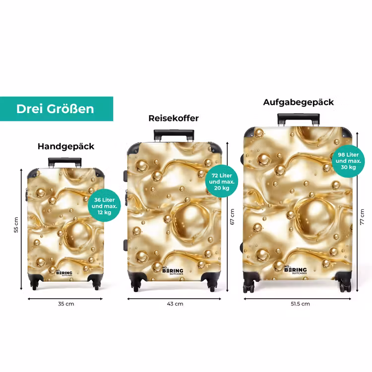 Koffer - Flüssigkeit - Tropfen - Gold — 3