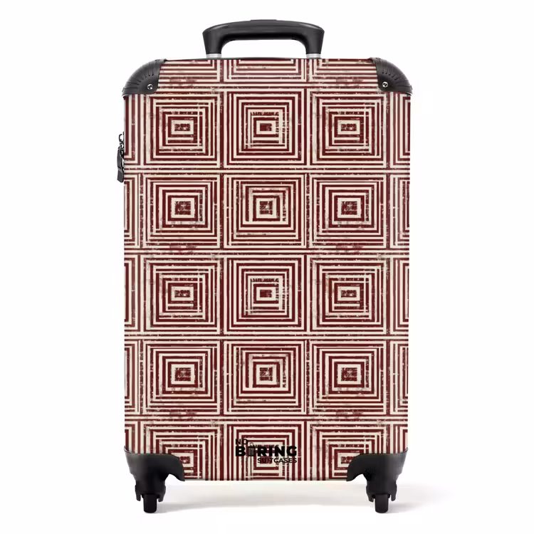 Koffer - Geometrisch - Muster - Rot — 1