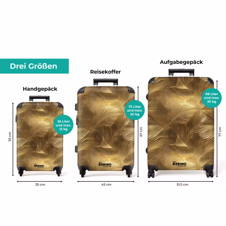 Koffer - Palme - Fächer - Gold — 3