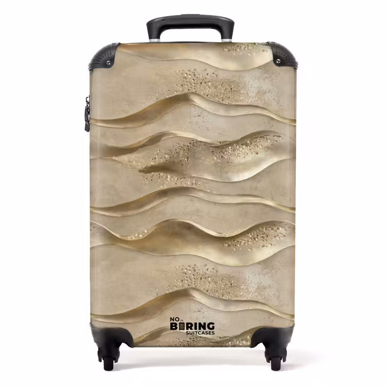Koffer - Wellen - Muster - Gold — 1