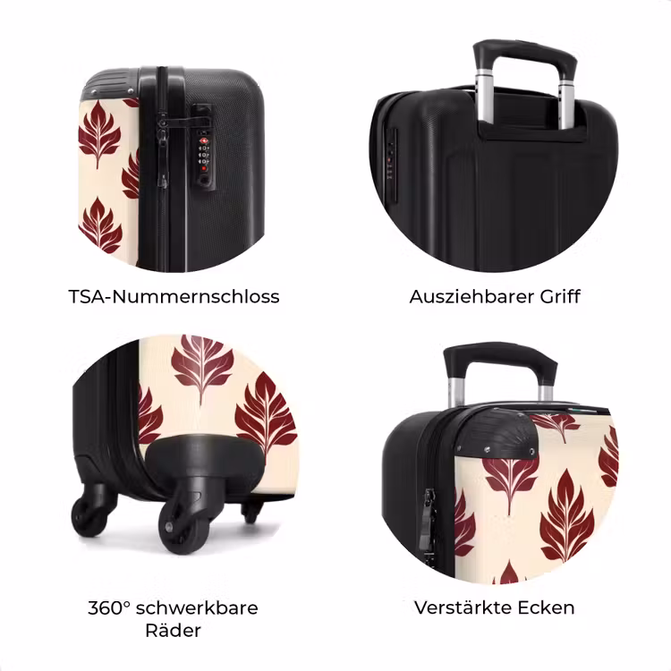Koffer - Botanisch - Muster - Bordeaux — 8