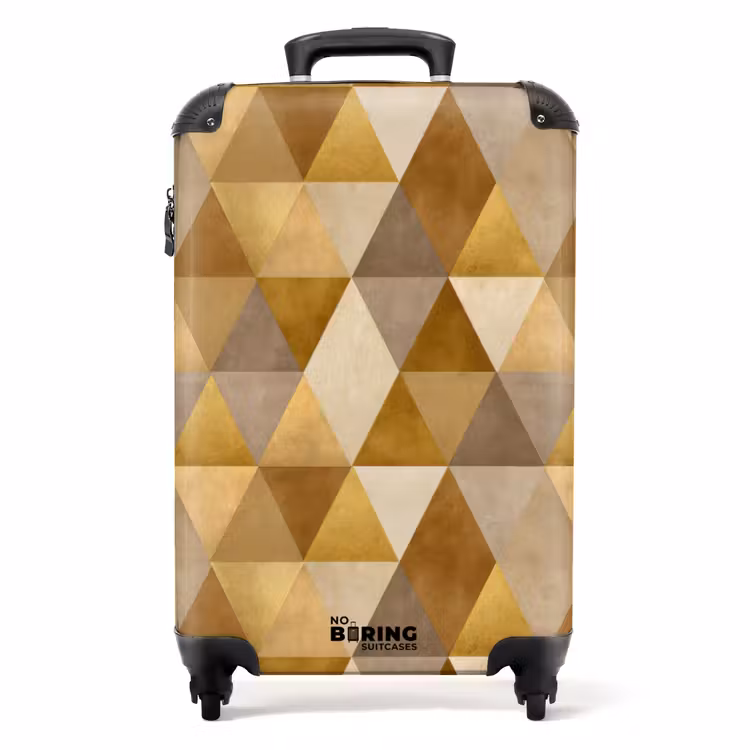 Koffer - Geometrisch - Dreieck - Gold — 1