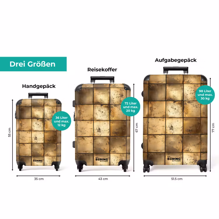 Koffer - Geometrisch - Kacheln - Gold — 3