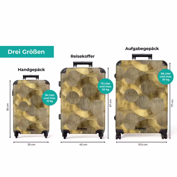 Koffer - Modern - Geometrisch - Gold — 3