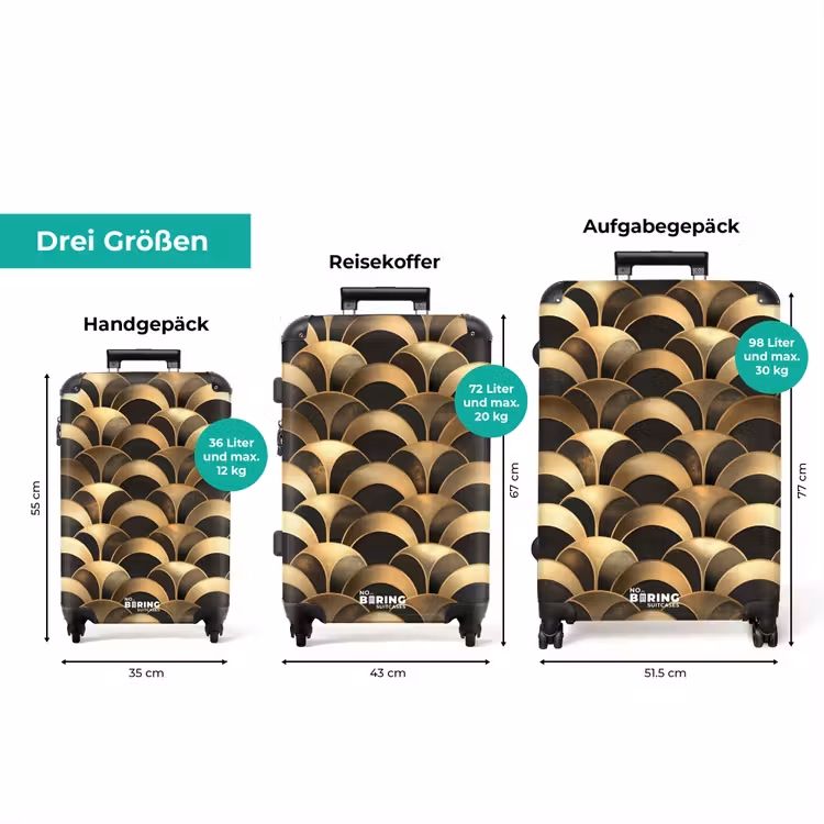 Koffer - Skalen - Textur - Gold — 3