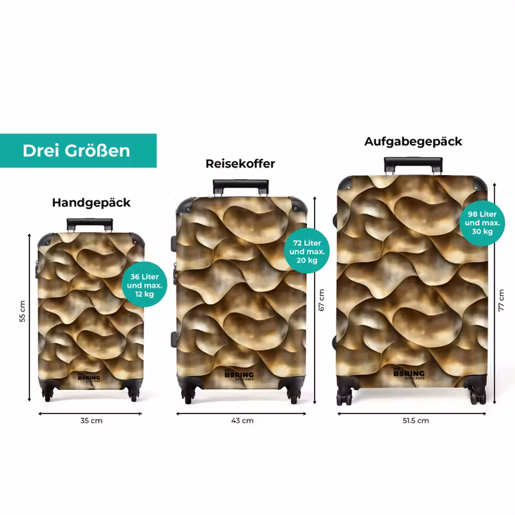 Koffer - Abstrakt - Antik - Gold — 3