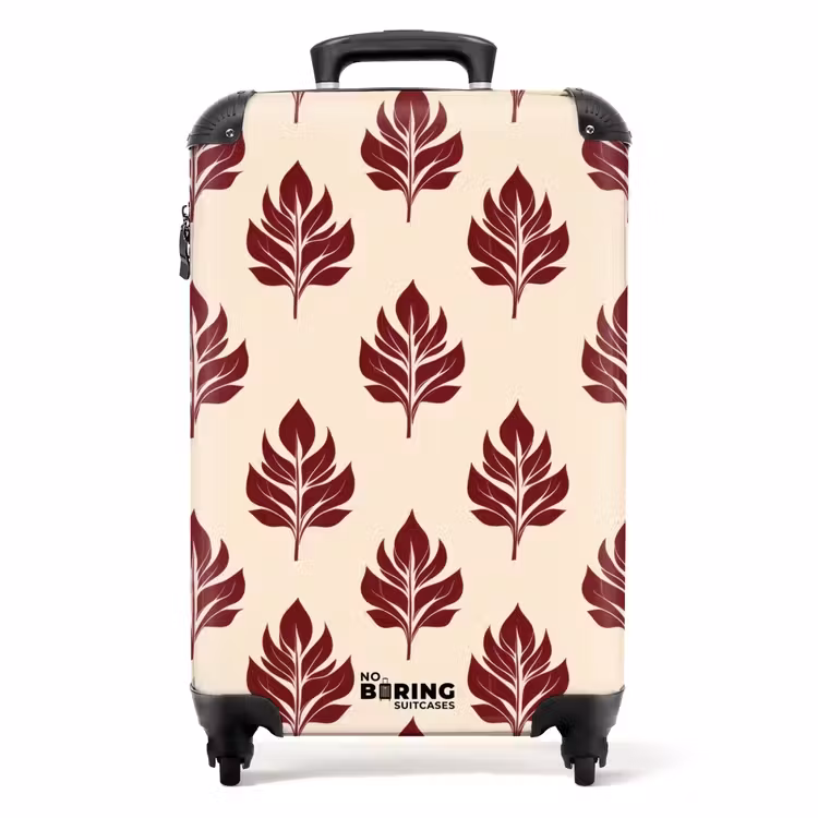 Koffer - Botanisch - Muster - Bordeaux — 1