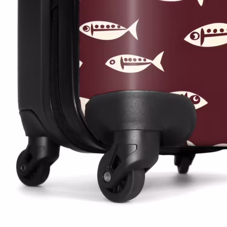 Koffer - Fisch - Grafik - Muster - Dunkel — 7