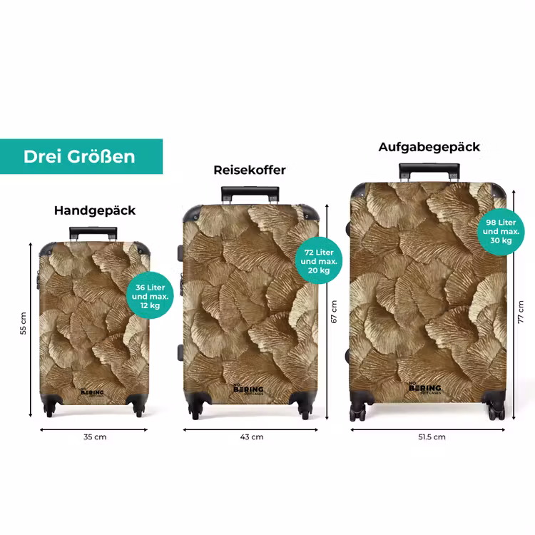 Koffer - Organisch - Muster - Blätter - Gold — 3