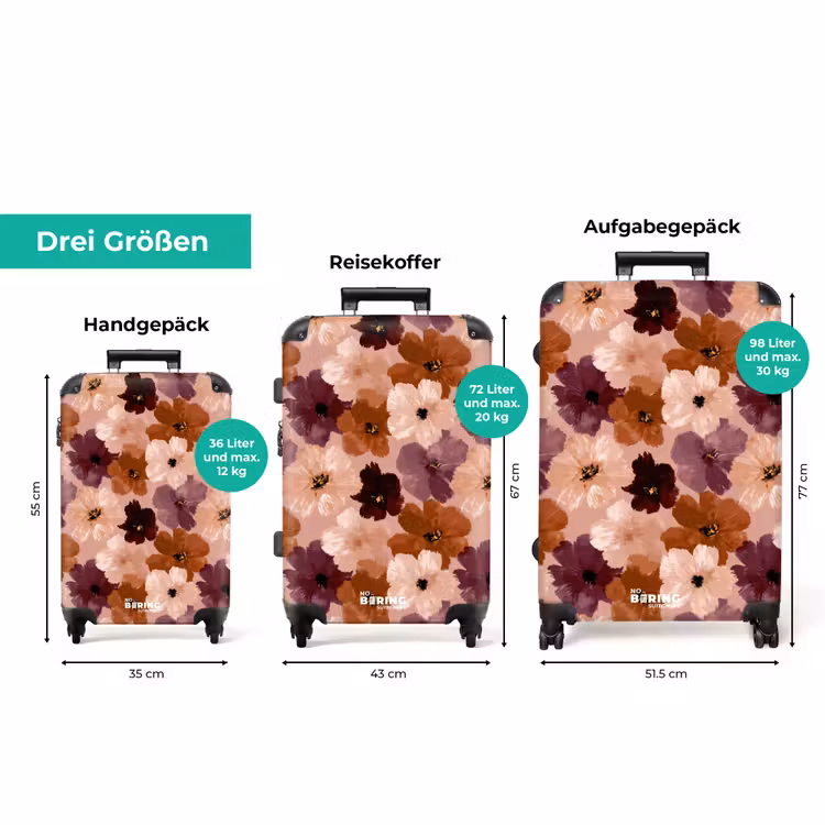 Koffer - Blumen - Abstrakt - Erdtöne — 3