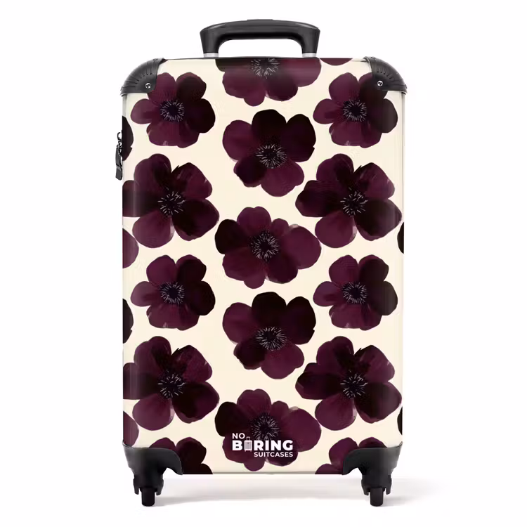 Koffer - Blumen - Aquarell - Lila — 1