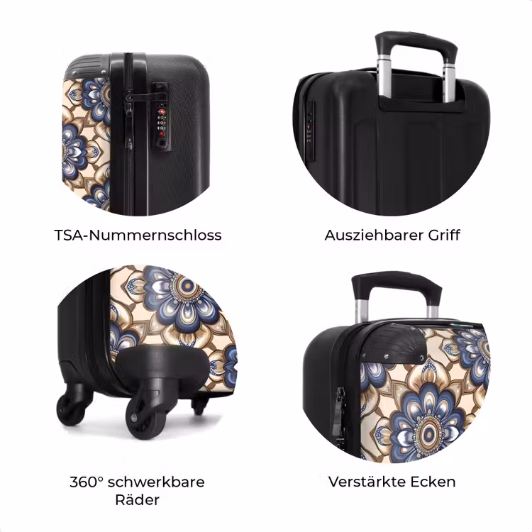 Koffer - Floral - Ornament - Blau — 8