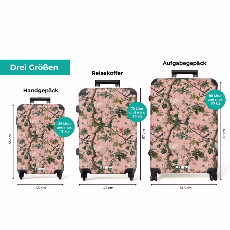 Koffer - Pfingstrosen - Botanisch - Vogel — 3