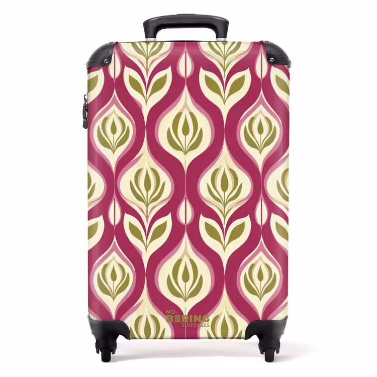 Koffer - Retro - Floral - Lila — 1