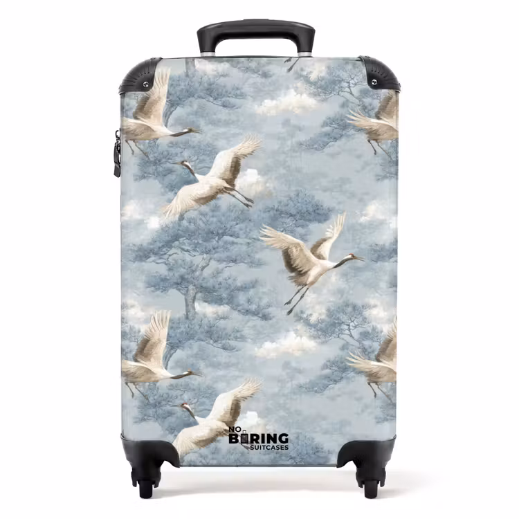 Koffer - Wolken - Kraniche - Blau — 1