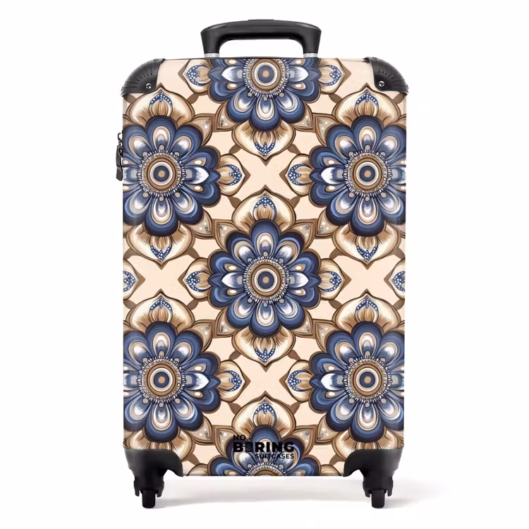 Koffer - Floral - Ornament - Blau — 1