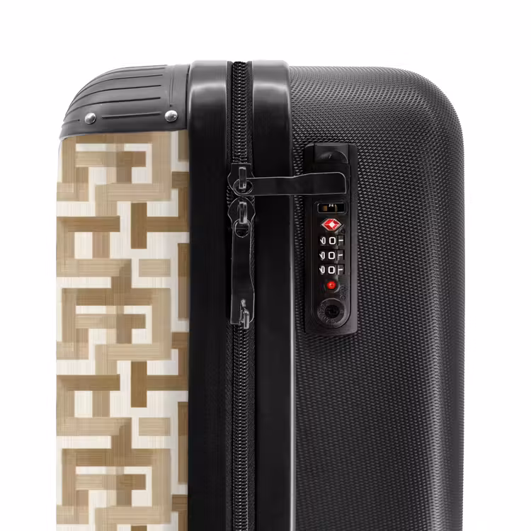 Koffer - Geometrisch - Retro - Braun — 6