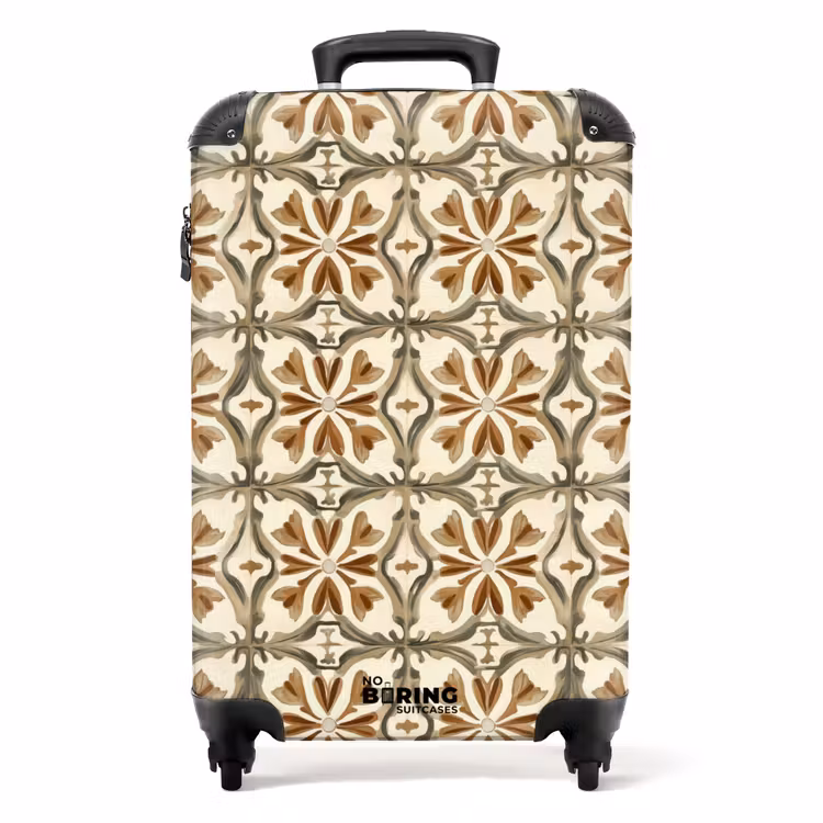 Koffer - Ornamentale Fliesen - Muster - Braun — 1