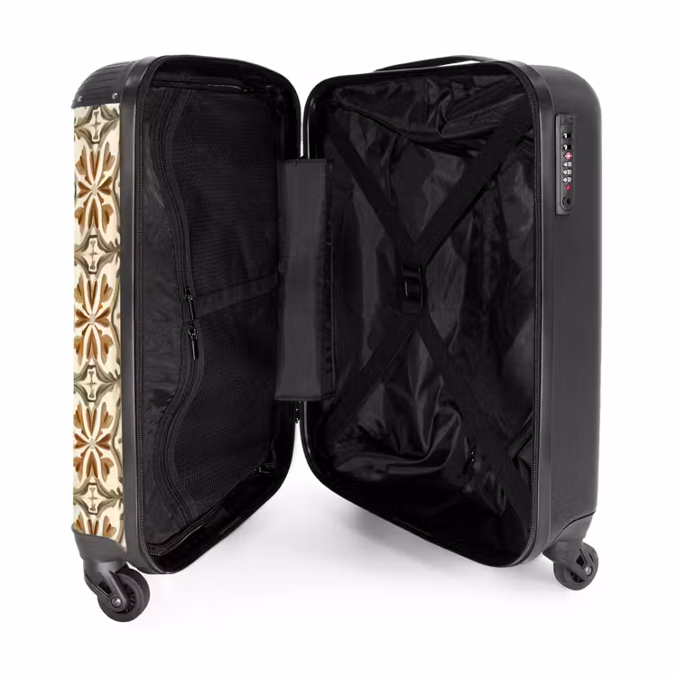 Koffer - Ornamentale Fliesen - Muster - Braun — 5