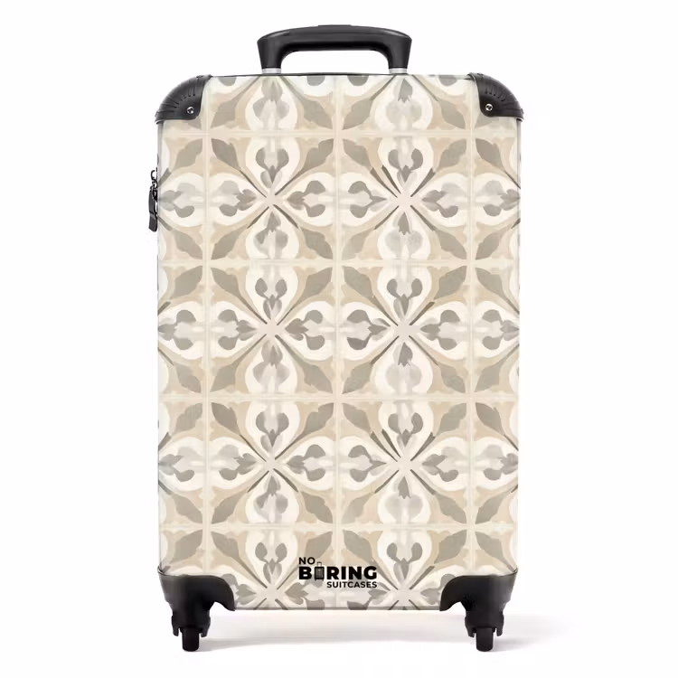 Koffer - Fliese - Motiv - Beige — 1